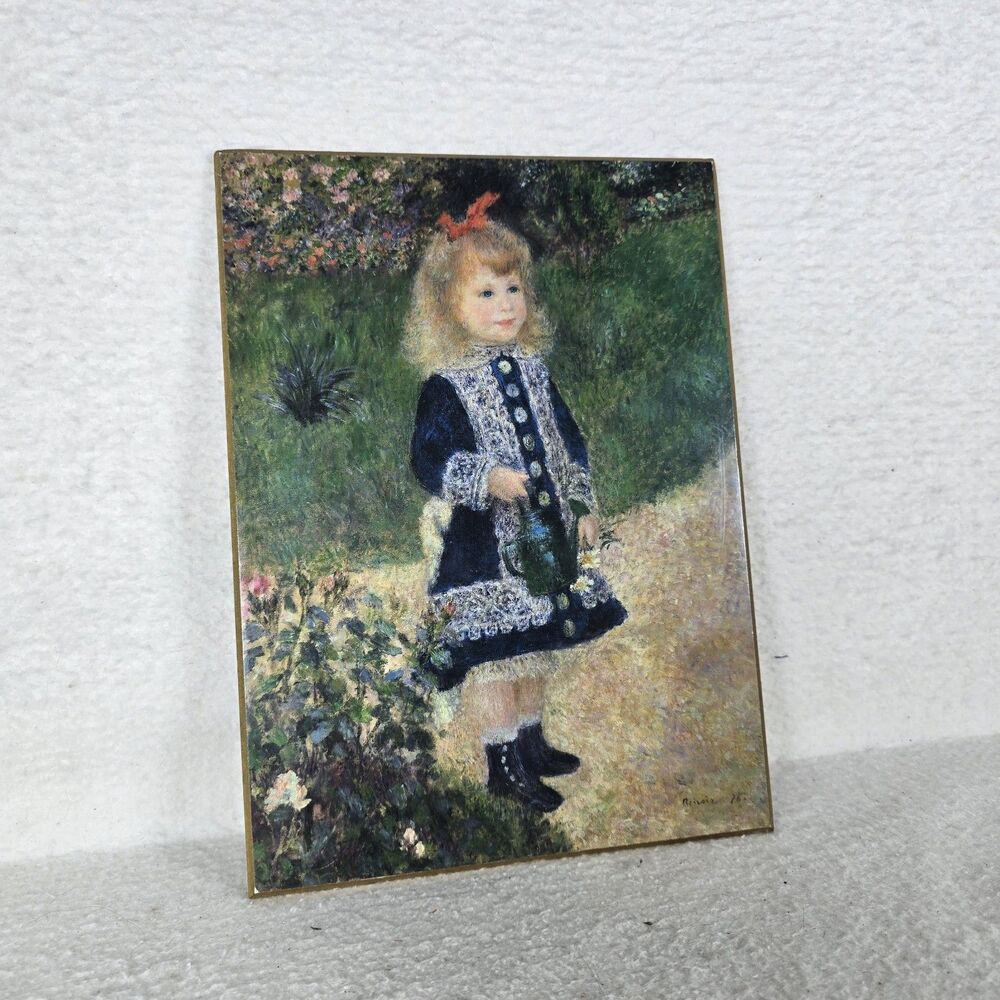 Pierre Auguste Renoir 8.5x12 Girl With A Watering Can Art Print Board